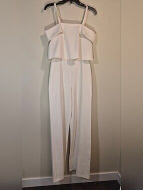 Cream White Jumpsuit Pant Suit By Topshop Formal Event Wedding Garden Party